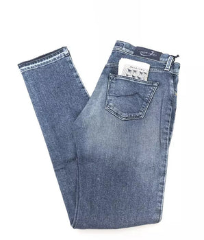 Jacob Cohen Blue Cotton Women Jeans Jacob Cohen 
