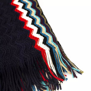 Missoni Black Wool Men Scarf