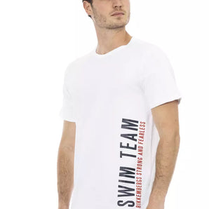 Bikkembergs White Cotton Men T-Shirt