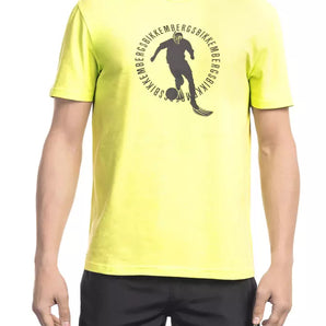 Bikkembergs Yellow Cotton Men T-Shirt