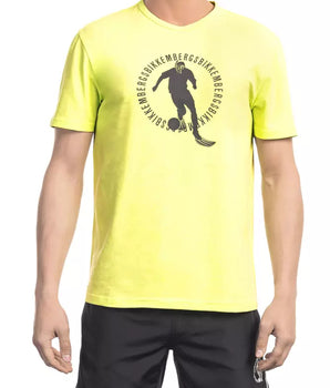 Bikkembergs Yellow Cotton Men T-Shirt