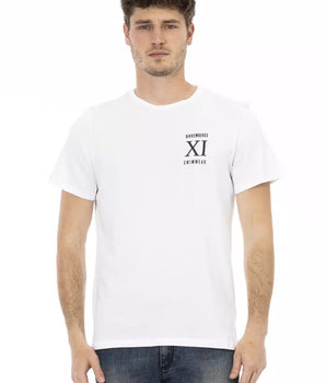 Bikkembergs Camiseta elegante blanca con estampado frontal