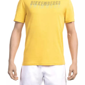 Bikkembergs Yellow Cotton Men T-Shirt