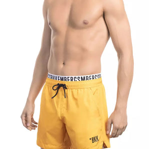 Bikkembergs Orange Polyester Men Swim Short