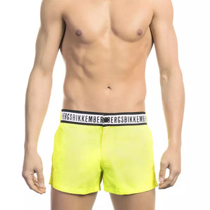 Bikkembergs Yellow Polyamide Men Swim Short