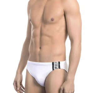 Bikkembergs White Polyamide Men Swimwear