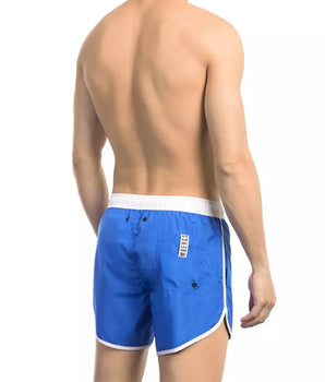Bikkembergs Blue Polyester Men Swim Short