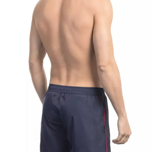 Bikkembergs Blue Polyester Men Swim Short