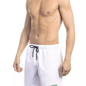 Bikkembergs White Polyester Men Swim Short