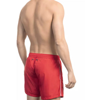 Bikkembergs Red Polyester Men Swim Short