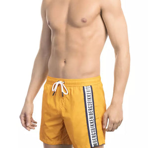 Bikkembergs Orange Polyamide Men Swim Short