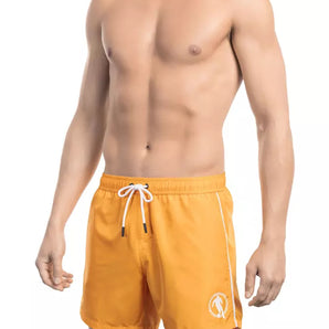 Bikkembergs Orange Polyester Mens Swim Short