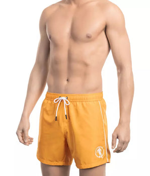 Bikkembergs Orange Polyester Men Swim Short