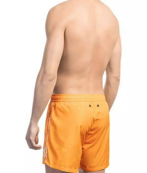 Bikkembergs Orange Polyester Men Swim Short