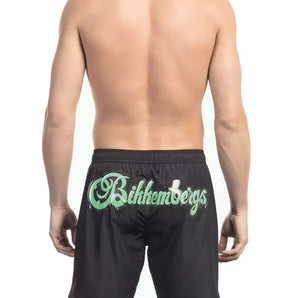 Bikkembergs Black Polyester Men Swim Short