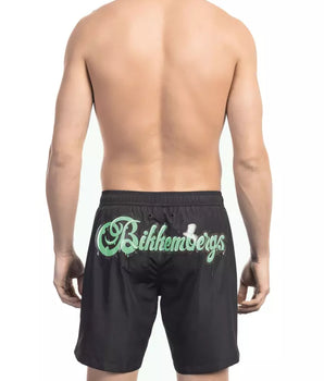 Bikkembergs Black Polyester Men Swim Short