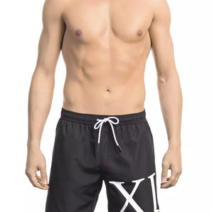 Bikkembergs Black Polyester Men Swim Short