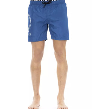 Bikkembergs Blue Polyester Men Swim Short
