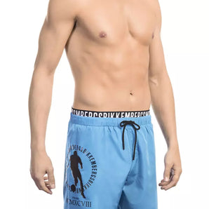 Bikkembergs Chic Light Blue Layered Swim Shorts