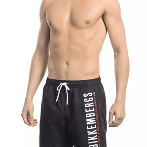 Bikkembergs Black Polyester Men Swim Short