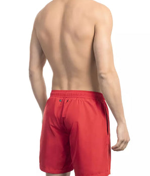 Bikkembergs Red Polyester Men Swim Short