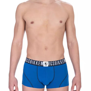 Bikkembergs Blue Cotton Men Underwear Trunk Pack