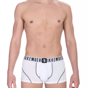 Bikkembergs White Cotton Men Trunk