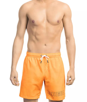 Bikkembergs Orange Polyester Men Swim Short