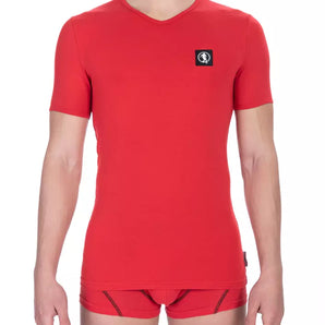 Bikkembergs Red Cotton Men T-Shirt