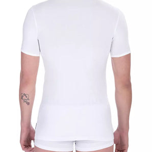 Bikkembergs White Cotton Men T-Shirt