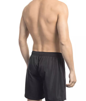 Bikkembergs Black Polyester Men Swim Short
