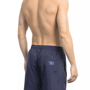 Bikkembergs Chic Blue Printed Swim Shorts