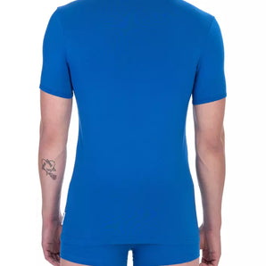 Bikkembergs Blue Cotton Men T-Shirt