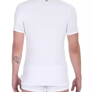 Bikkembergs White Cotton Men T-Shirt