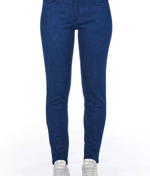 Frankie Morello Blue Cotton Women Skinny Jean Frankie Morello 