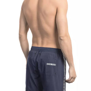 Bikkembergs Blue Polyester Men Swim Short