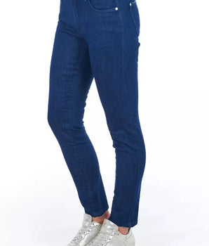 Frankie Morello Blue Cotton Women Skinny Jean Frankie Morello 