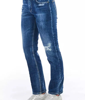Frankie Morello Blue Cotton Women's Jeans Frankie Morello 