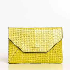 Trussardi Elegant Envelope Clutch in Delicate Elaphe Trussardi 