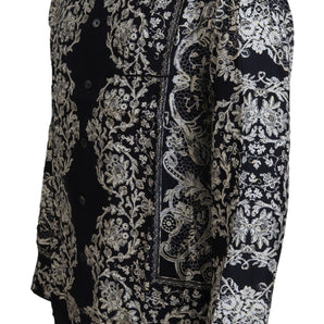 Dolce & Gabbana Elegant Satin Floral Baroque Shirt