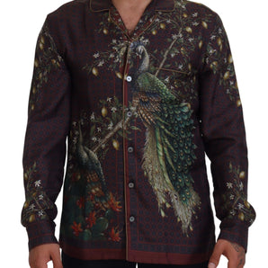 Dolce & Gabbana Elegant Silk Satin Men's Pajama Style Shirt