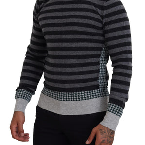 Dolce & Gabbana Elegant Striped Wool Crewneck Sweater