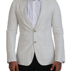 Dolce & Gabbana Elegant White Sicilia Single Breasted Blazer