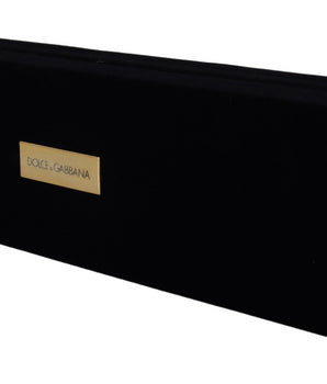 Dolce & Gabbana Black Velvet Logo Plaque Storage Bracelet Jewelry Box