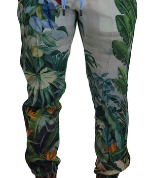 Dolce &amp; Gabbana Multicolor Silk Statement Pants