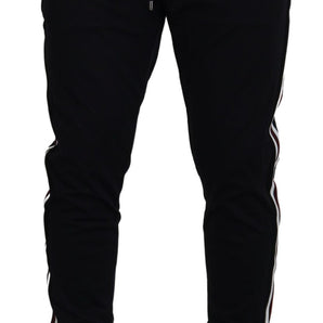 Dolce & Gabbana Chic Black Cotton Designer Trousers