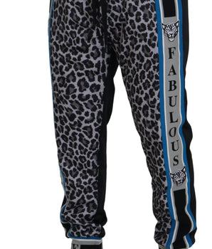 Dolce & Gabbana Multicolor DG King Leopard Print Jogger Pants