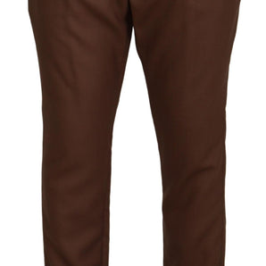 Dolce & Gabbana Chic Brown Cashmere-Silk Jogger Pants