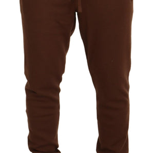 Dolce &amp; Gabbana Elegant Brown Cashmere Jogger Pants