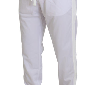 Dolce &amp; Gabbana Elegant White Jogger Pants for Sophisticated Comfort